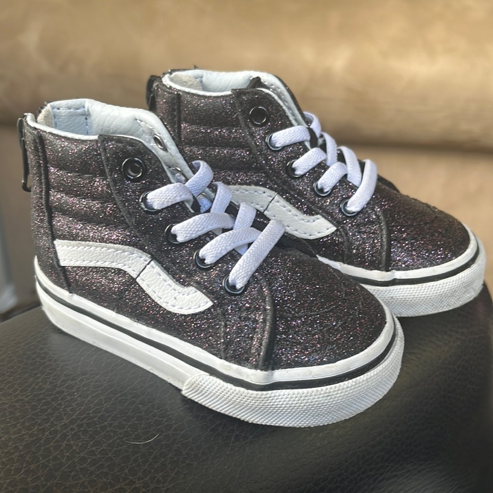 Vans Toddler SK8-Hi Glitter Stars Hi Top Sneakers 4c